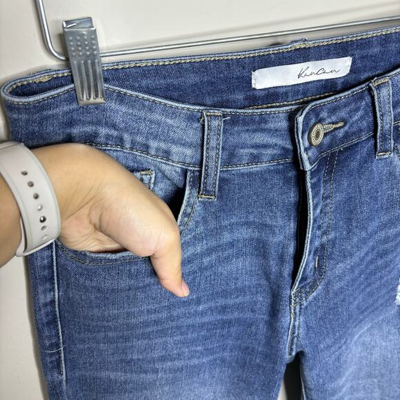 KanCan Loveland Mid Rise Fray Hem Skinny Style kc6241m Women's Size 7/27 - Picture 3 of 10